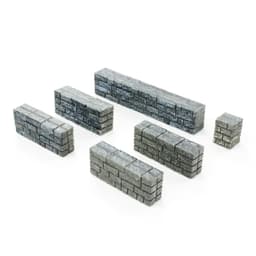 Half Height Stone Wall Miniature Models 28mm - 3 STL Files thumbnail 1