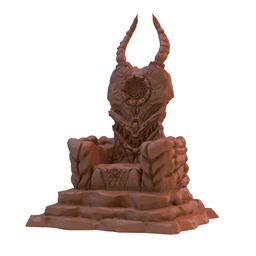 Possessed Stone Throne - 3D Printable File for Fantasy Tabletop Games thumbnail 1
