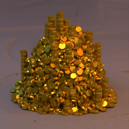 Treasure Trove: Miniature Gold Pile Set for Tabletop RPGs thumbnail 3