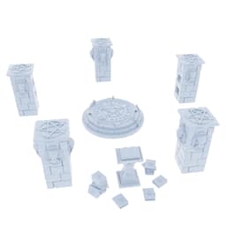 3D Miniatures Mega Pack: 30 Ready-to-Use STL Files – Prison, Summoning, Throne Rooms & Half-Height Walls thumbnail 7